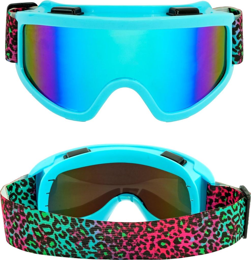 "Skibrille Après-Ski / Festival Regenbogen Leopardenmuster" Produktbild 