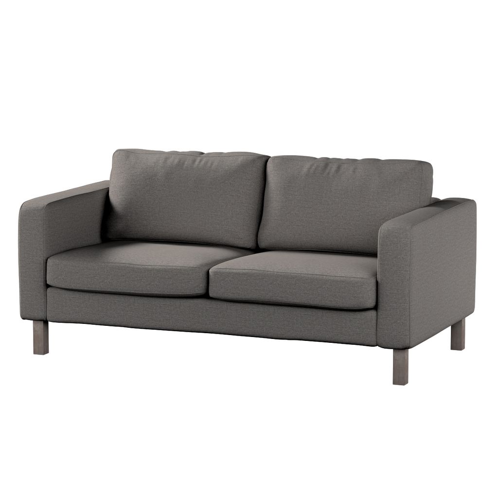 Dekoria Bezug für Karlstad 2-Sitzer Sofa nicht ausklappbar, dunkelgrau, Sofahusse, Karlstad 2-Sitzer