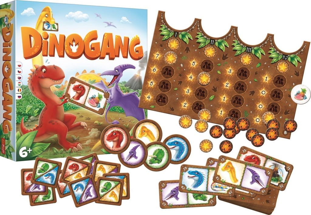 TREFL Dinogang Brettspiel mit doppelseitigem Spielbrett, Produktbild 