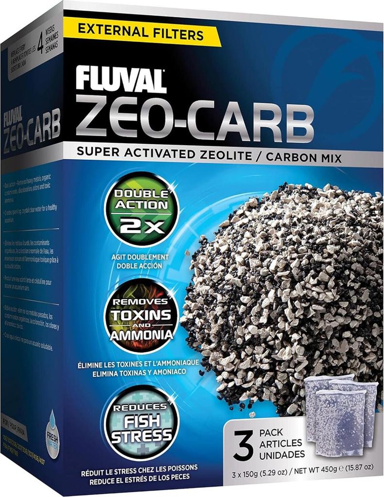 Fluval Zeo Carb Filter Media 3x150 g