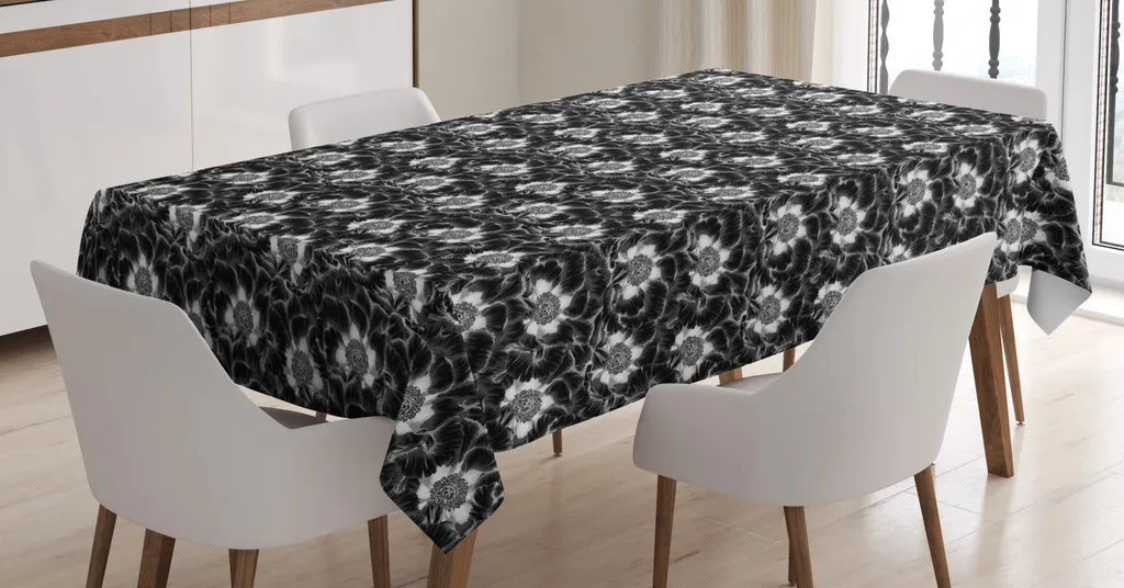 Tovaglia Douceur D'Intérieur Rettangolare 140x240 Cm – Nero/Argento, Tessuto Jacquard Con Fili Metallici - 4