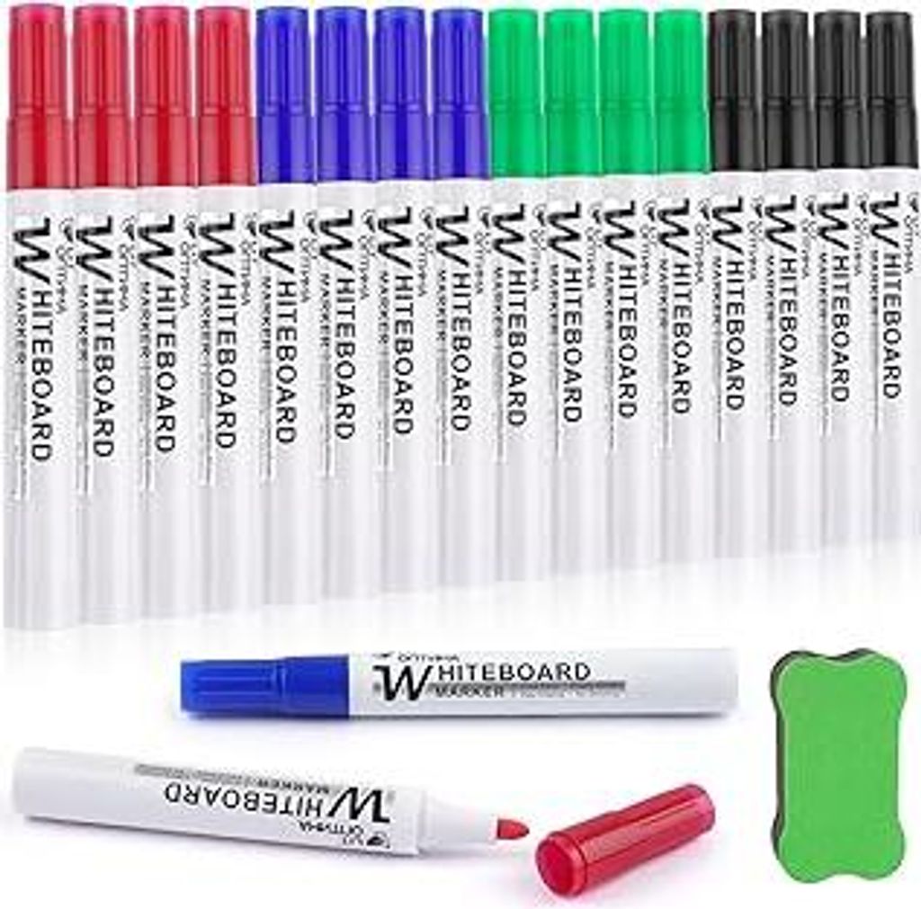 Hopton White Board Marker Pens, 16 Stück Flipchart Stifte, Whiteboard Marker Bunt, Whiteboard Stifte, 3mm stifte whiteboard Abwischbar, Non Perman...