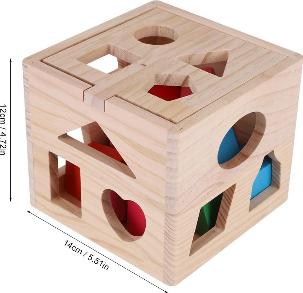 Baby Intellectual 13 Löcher Block Building Game Geometrische Formen Early Educational Toy