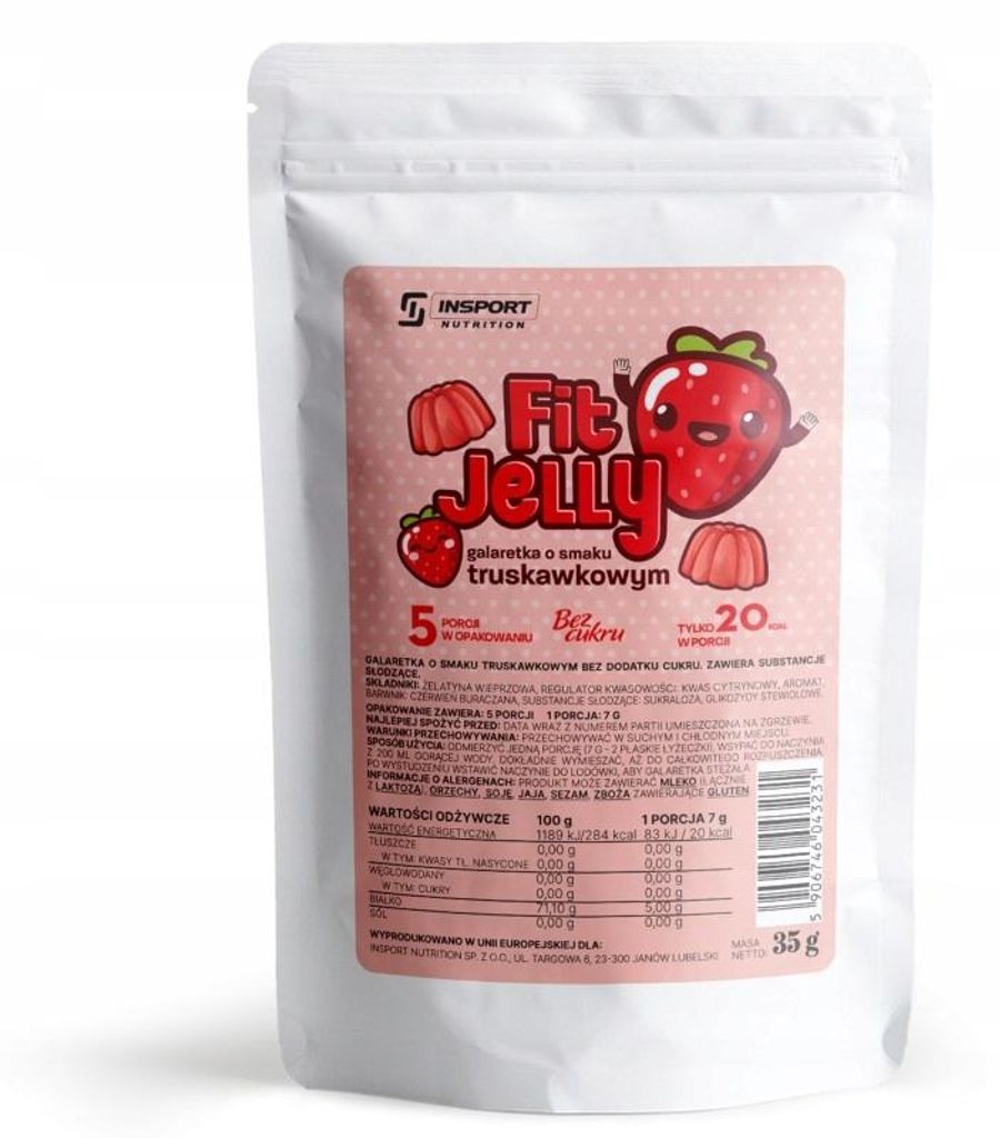 Zuckerfreie Götterspeise Erdbeere 35 g | Kalorienarm Dessert