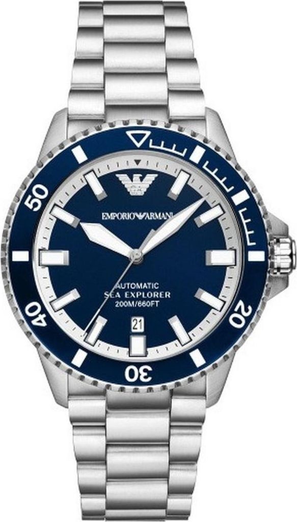 Armani Herren Taucheruhr 42mm Edelstahl Automatikwerk 200m Produktbild 