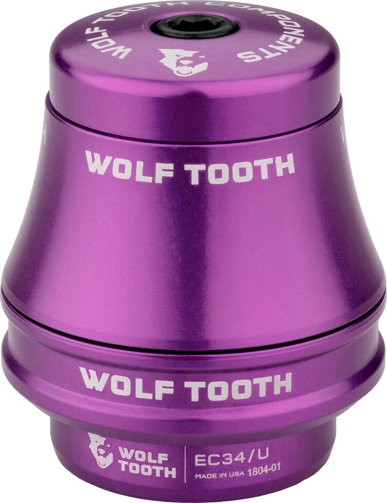 Wolf Tooth Premium Steuersatz Oberteil, 1 1/8", EC34/28.6/H35, tall, purple