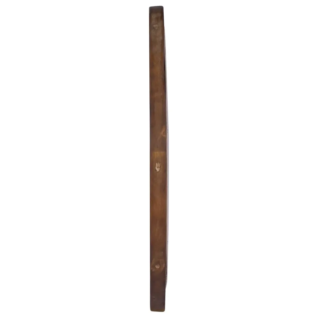 Specchio Tondo 60 cm Legno Teak Massello - Design Naturale Parete - 3