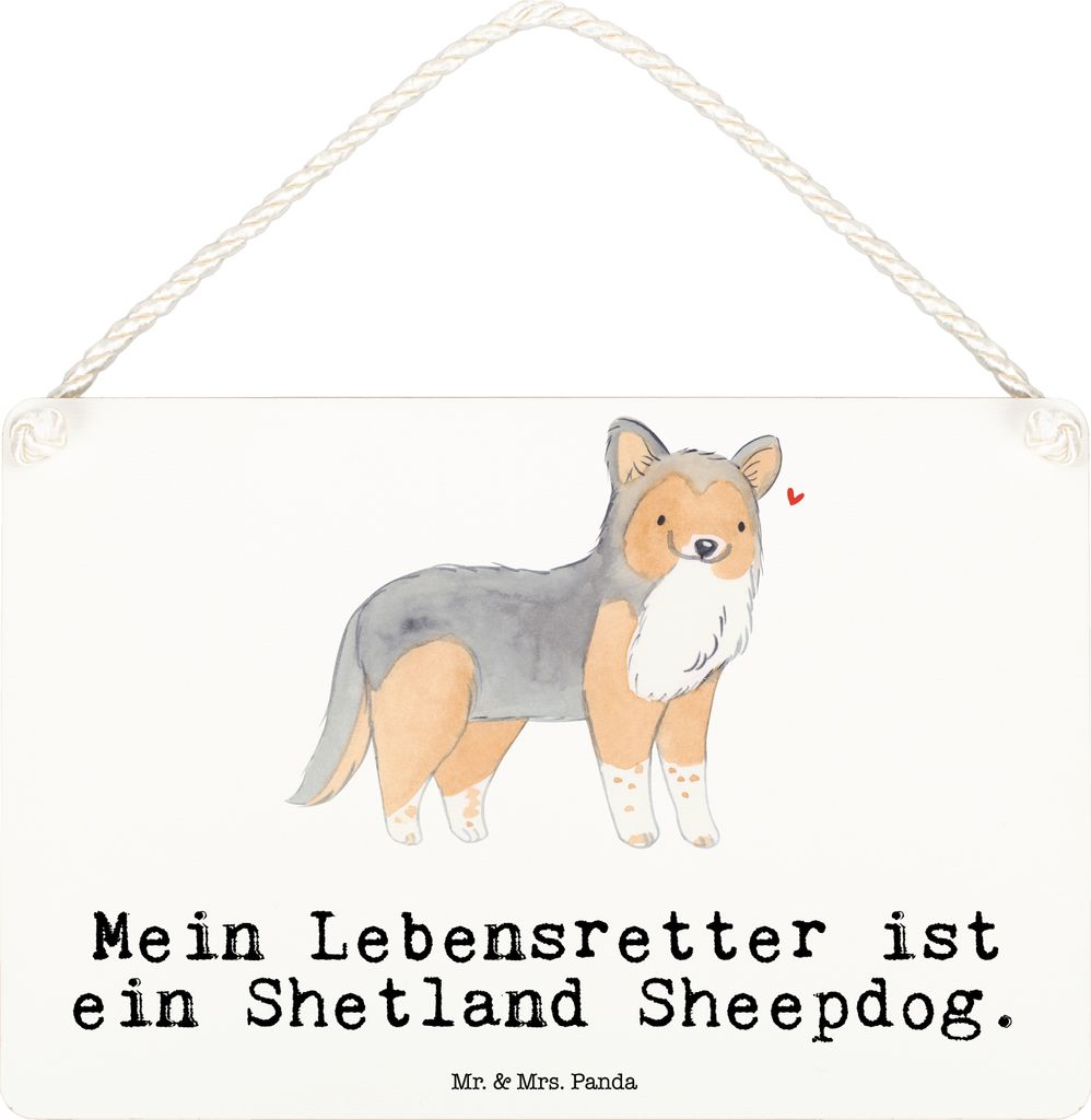 Mr. & Mrs. Panda Wandschild Shetland Sheepdog Lebensretter Produktbild 