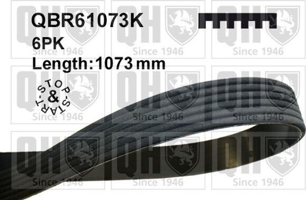 QUINTON HAZELL Keilrippenriemen 1073mm für OPEL GRANDLAND X (A18) QBR61073K