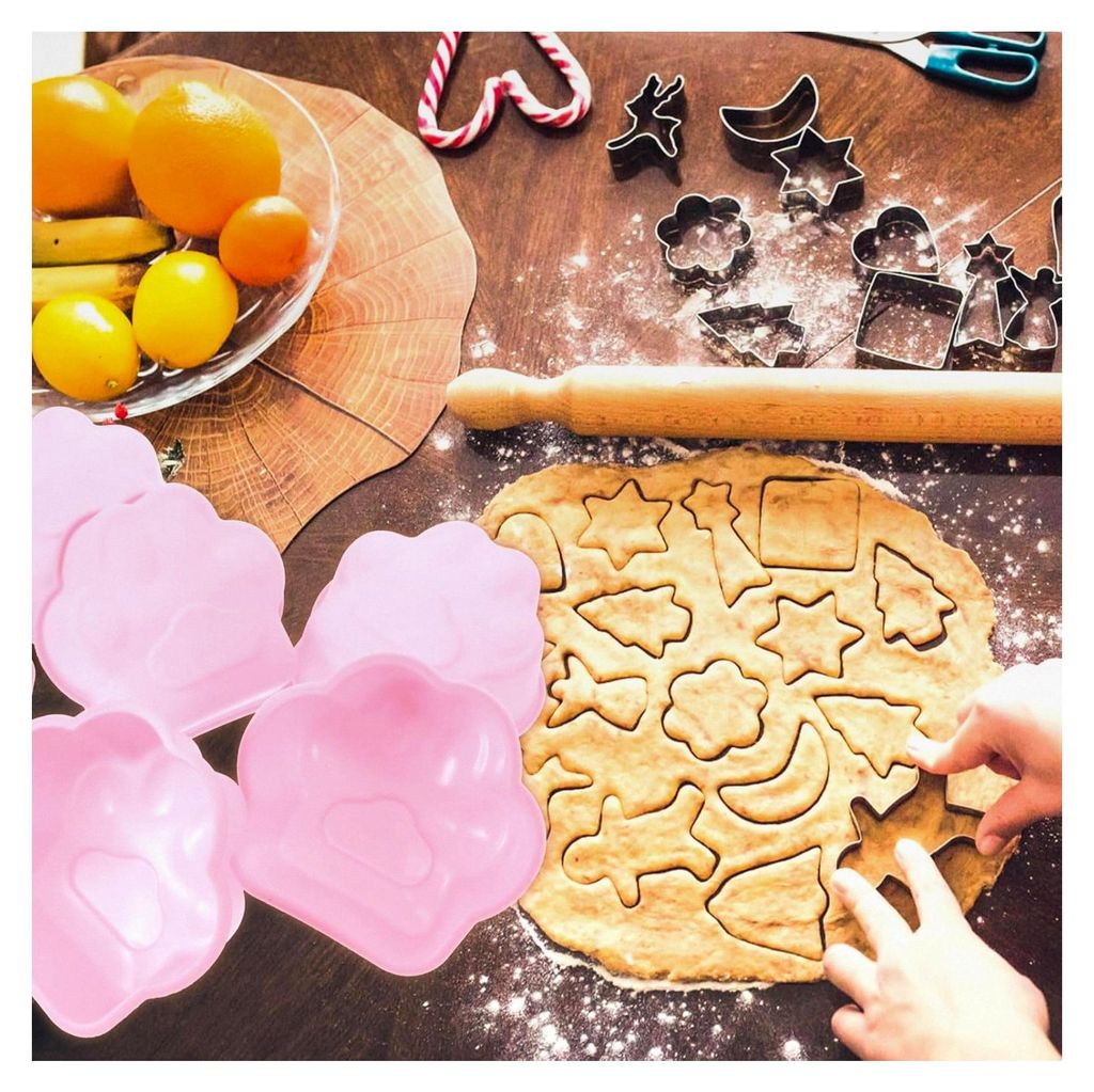 6 Stück Silikon Muffinform Flexible Farbige Backform für Kuchen und Cupcakes Handgefertigte Antihaft Kuchenform Zufällige Farbe