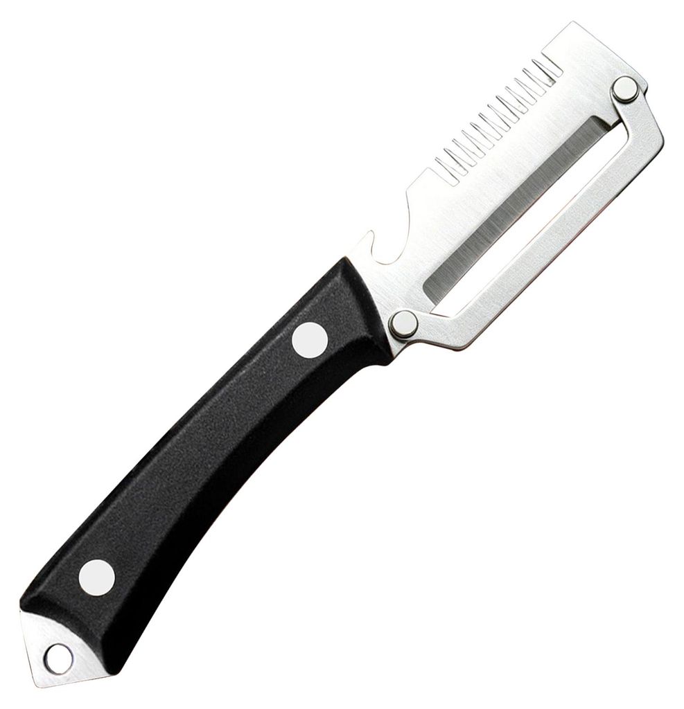 Gemüseschäler mit Kunststoffgriff, Obst- und Kartoffelschäler aus Edelstahl, 3-in-1 Zwiebelraspeln und Flaschenöffner, rostfreies Küchenutensil