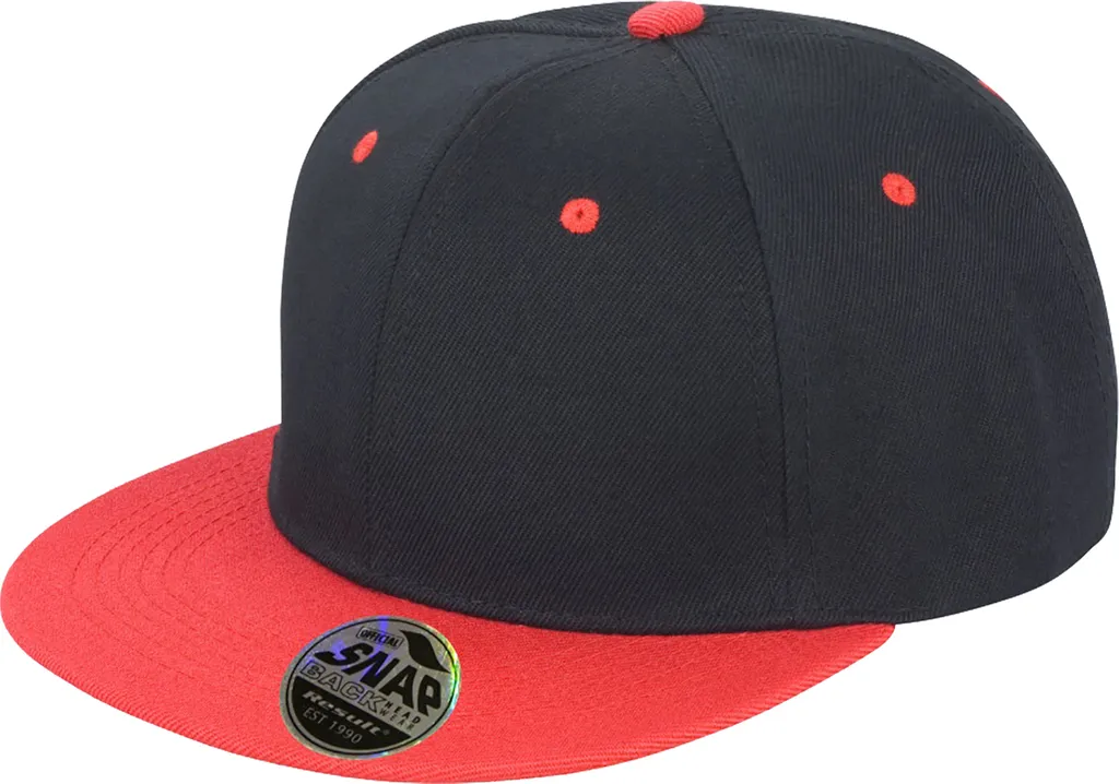 Coppia Cappelli Baseball Result BC4223 - Unisex Bronx Snapback Nero Rosso
