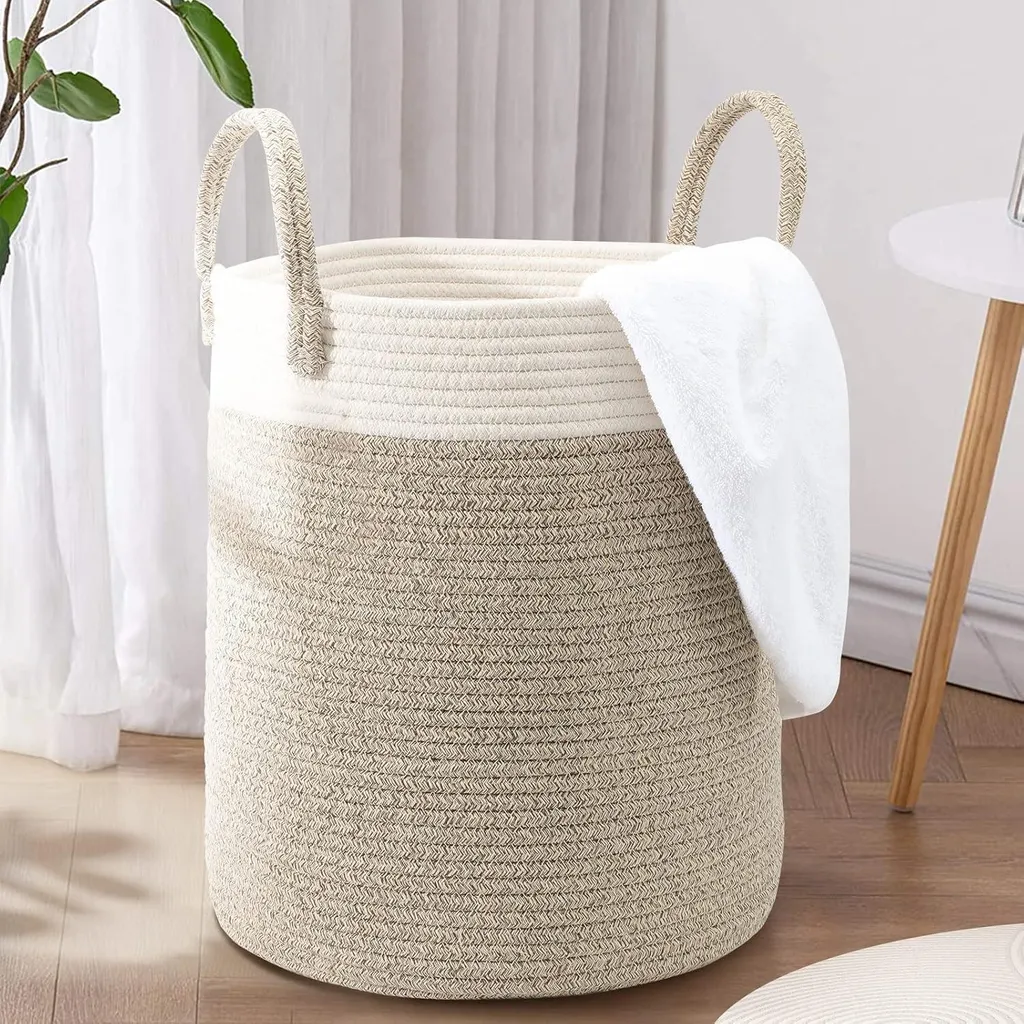 Coffre de rangement en textile pour jouets et linge de bébé 35x40cm