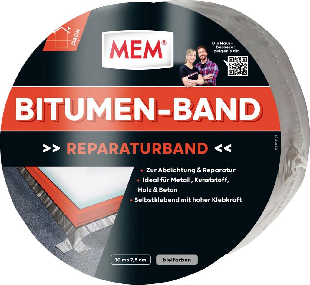 MEM Bitumen-Band 10 m x 7,5 cm blei Produktbild 