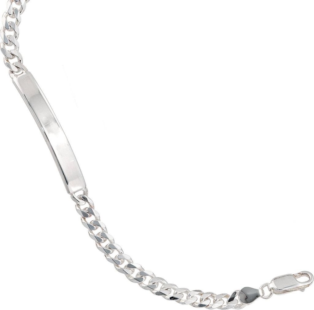 JOBO Schildband 925 Sterling Silber 21 cm Gravur Armband Produktbild 