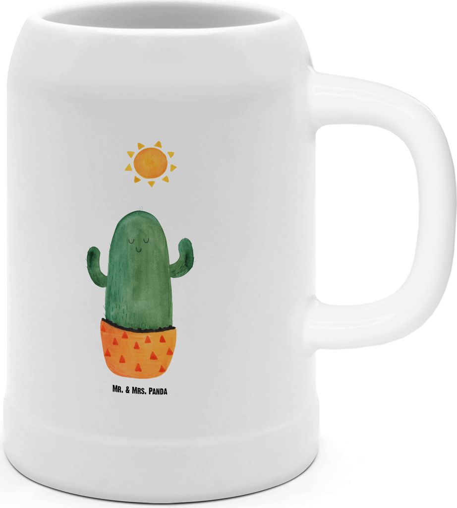 Mr. & Mrs. Panda Krug Kaktus Sonne - Weiß - Geschenk, Produktbild 