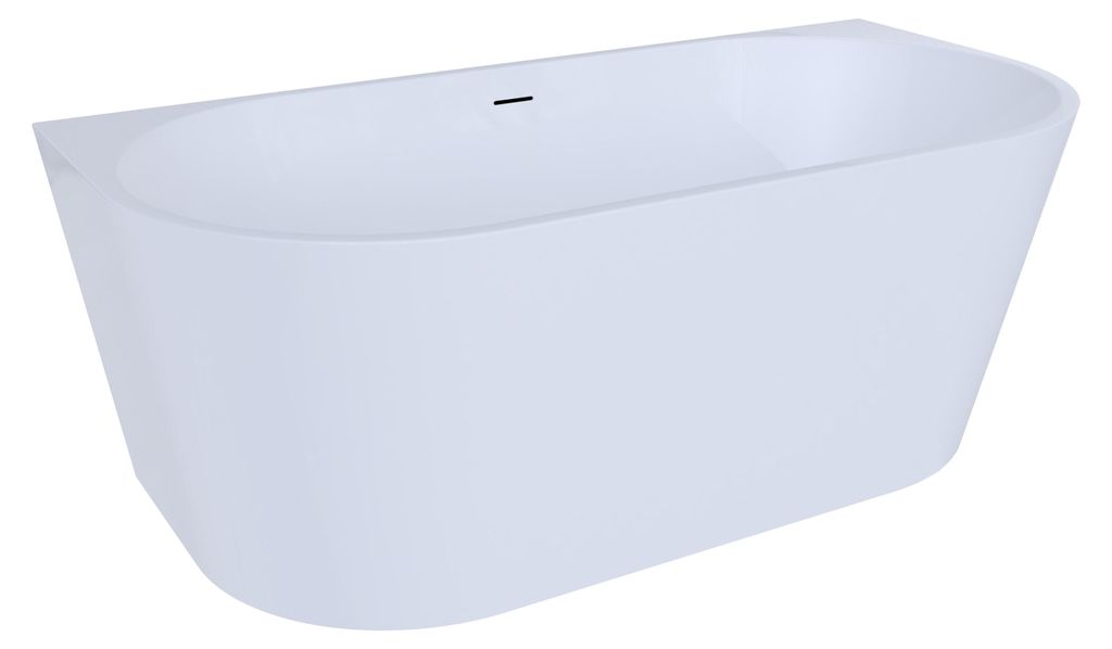 Duschspa 170x80cm wandseitige freistehende ovale Produktbild 