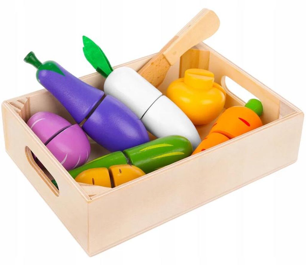 Légumes et fruits en bois, présentés dans un coffret, 9 Image du produit 