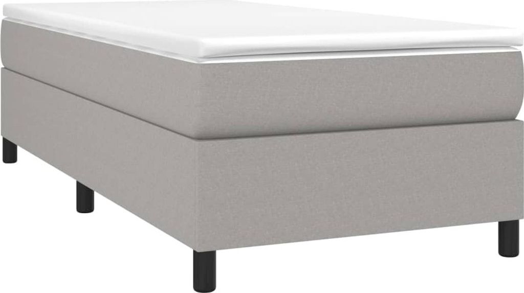 "2026 Aktion"Boxspringbett/Bettrahmen - CLORIS - Einzelbett -gestell Hellgrau 90x200 cm - Einfache Montage - Stoff - NeuMöbel2710134