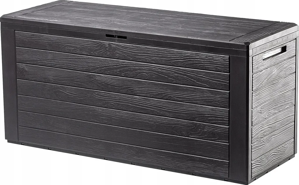 Coffre de jardin 280L étanche marron - Malle de stockage extérieur Pro