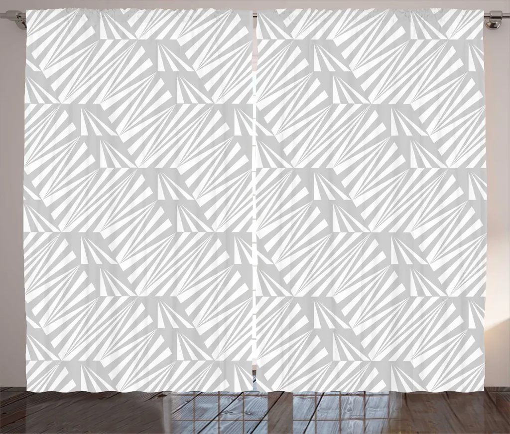 ABAKUHAUS Rideau de salon rustique 280x225 cm gris pâle et blanc chic