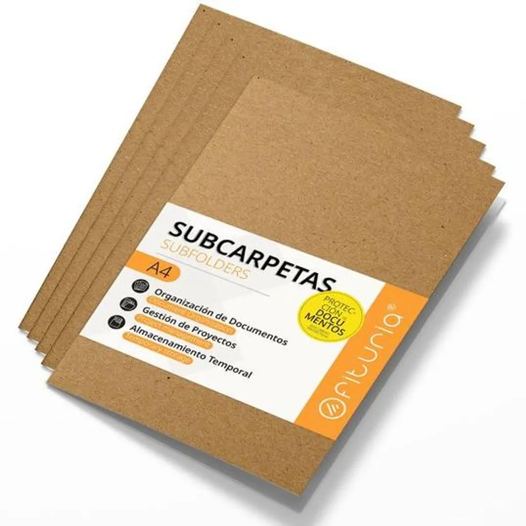 Chemises d'archivage robustes 240g lot de 50 pour dossiers triés