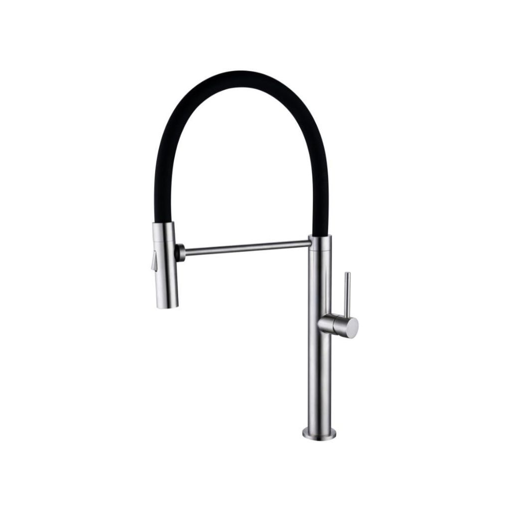 Allibert LUGO Küchenarmatur Chrom Schwarz 25x5x35 cm ausziehbar