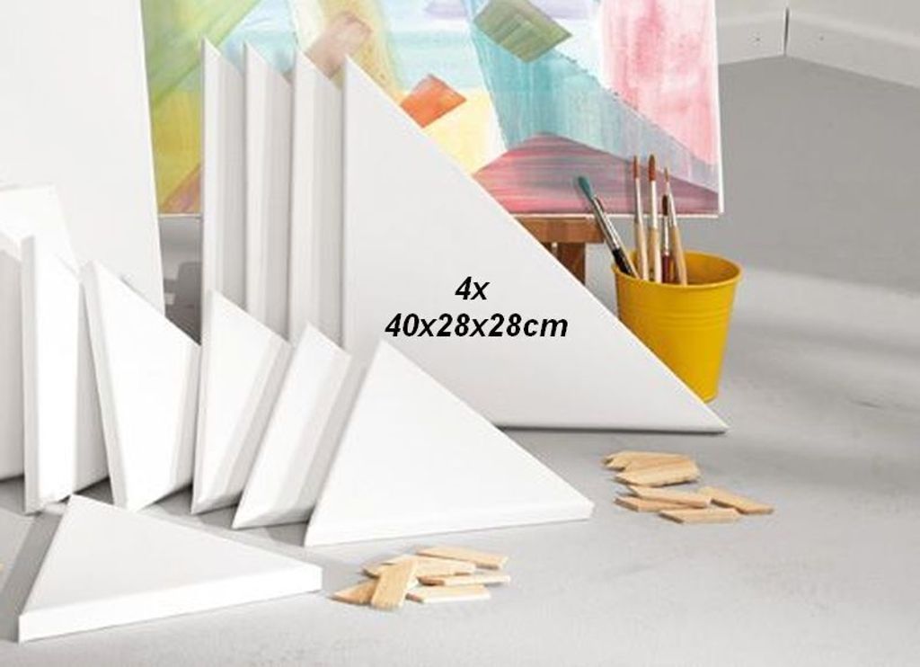 Leinwand Set Dreieck 4er Pack 40 x 28 x 28 cm