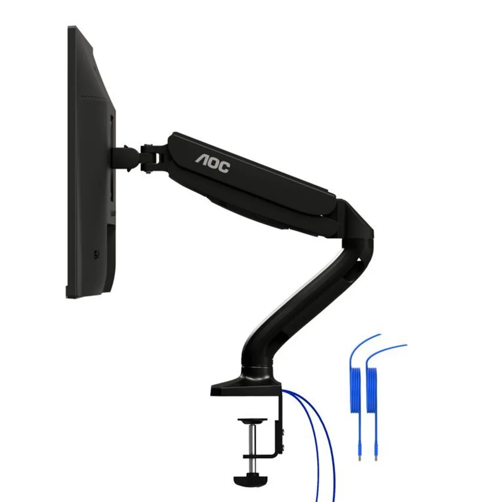 Support TV de Table AOC AS110DX Évitez les Douleurs au Cou sur Bureau