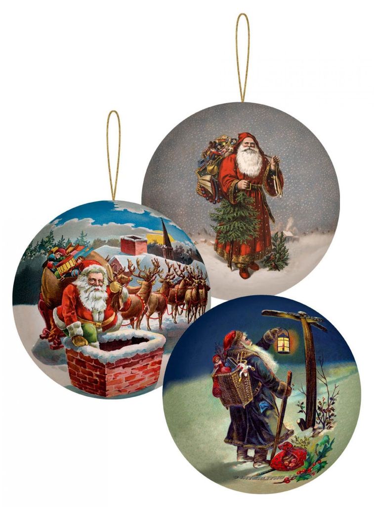 Baumbehang Geschenkkugel »Väterchen Frost« (12) Ø 8cm NEU