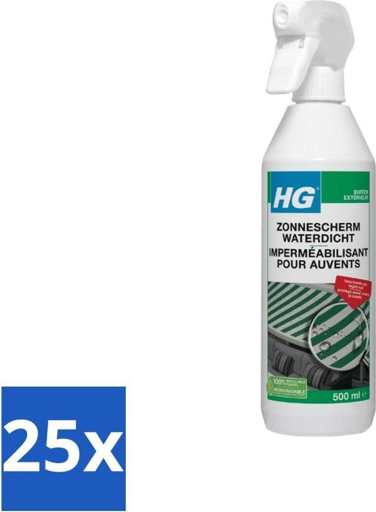 HG – Outdoor – Wasserfeste Sonnencreme – Schützt auch vor Schmutz – 500 ml - Vorteilspack - 25 Stücke