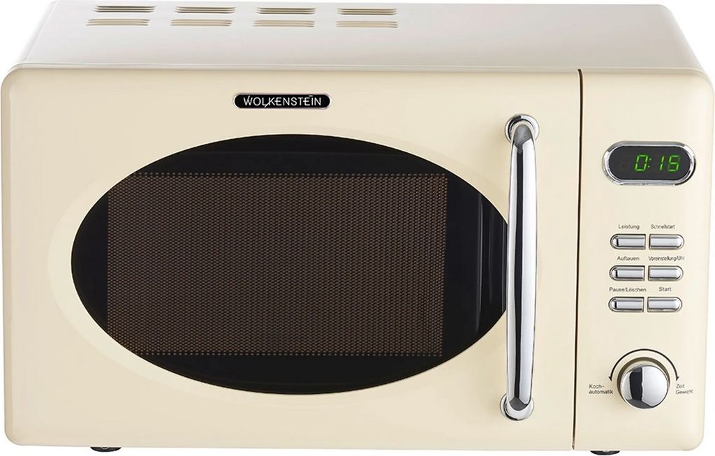 Wolkenstein Mikrowelle WMW720 SC - creme, Retro-Design, 700Watt, 20l, nostalgie
