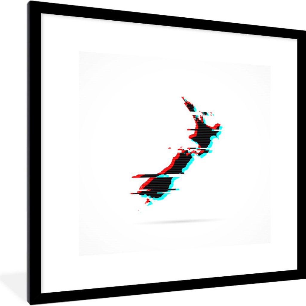 MuchoWow® Gerahmtes Poster Eine Illustration einer Karte Produktbild 