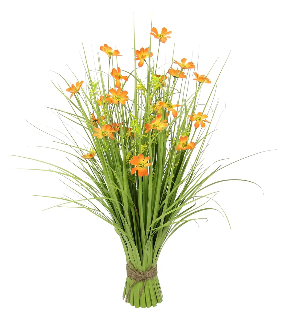 Herbe de Cosmos artificielle orange 68cm 089914OR décoration de Pâques