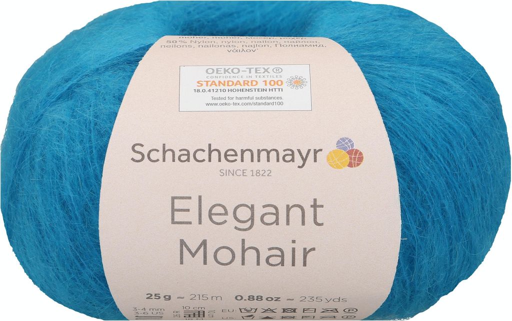 Schachenmayr Elegant Mohair, 25g Pfau Handstrickgarne Produktbild 
