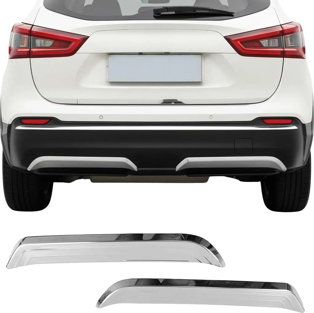 Diffuseur de pare-chocs arrière pour Nissan Qashqai 2017-2021 chromé