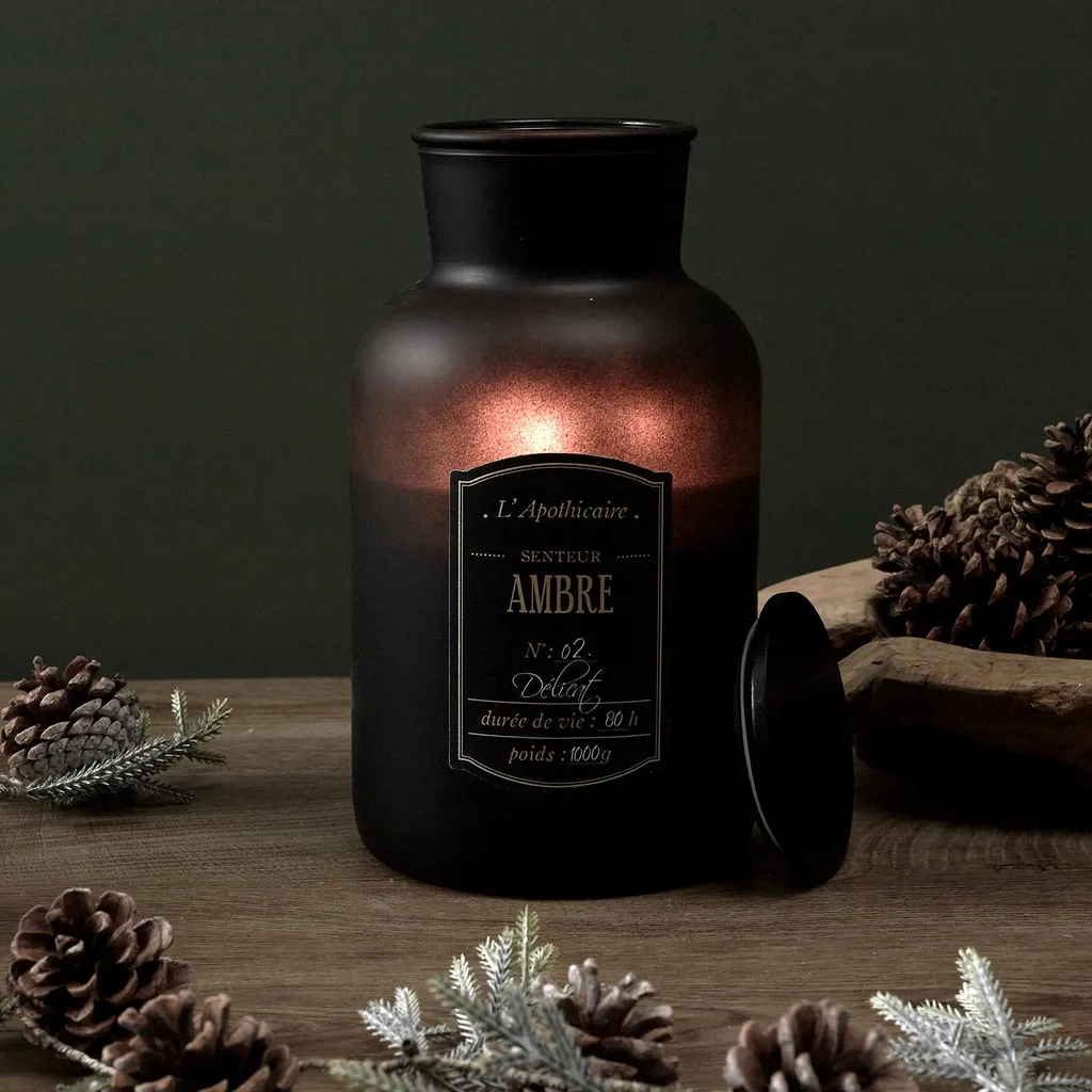 Grande Bougie Parfumée Décorative Mate 26cm - Ambiance de Luxe Alchimiste