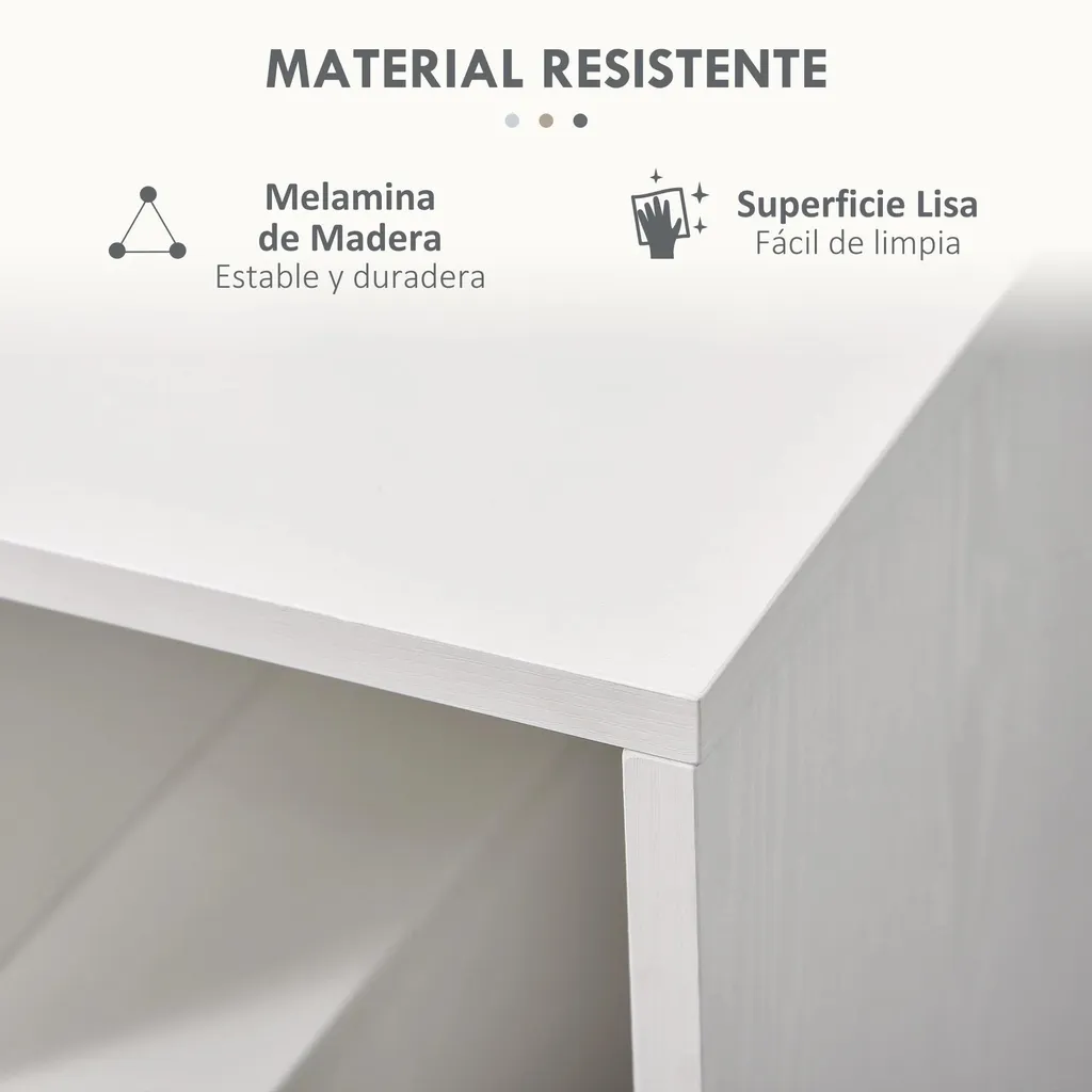 Table basse pour plateau télé - Meuble de salon blanc gain de place - 7