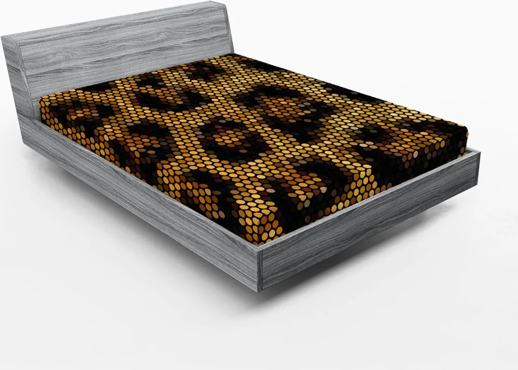 ABAKUHAUS Lenzuolo 180x200 cm - Comfort Microfibra Leopardata