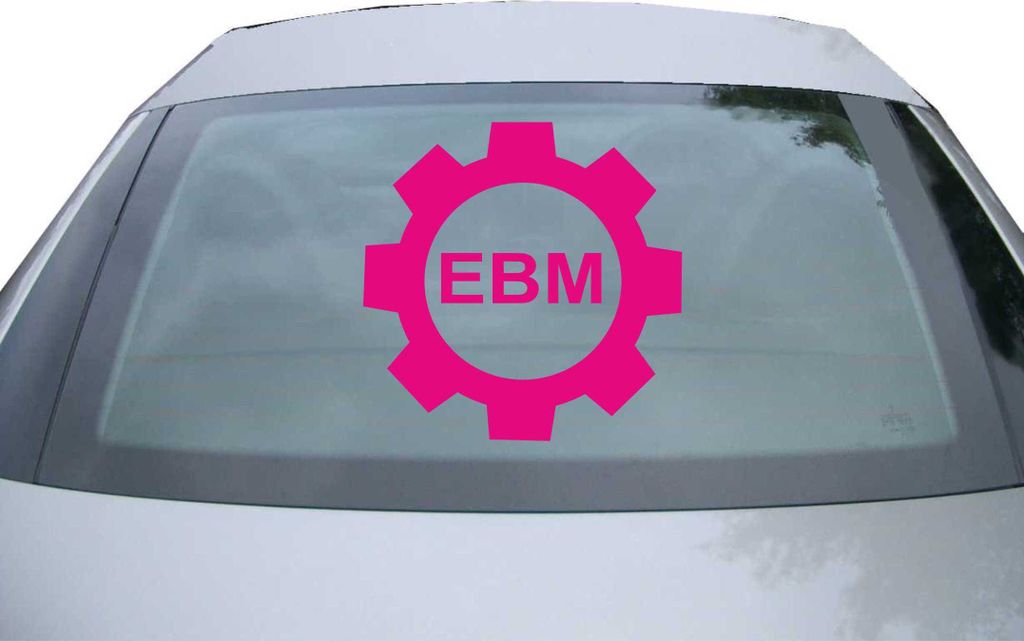 Indigos UG - Aufkleber Heckscheibe & Motorklappe DE2247 - pink - 600x600 mm - Bad Cop - Ebm Zahnrad - Auto Scheiben Fenster Heckklappe Tuning Racin...