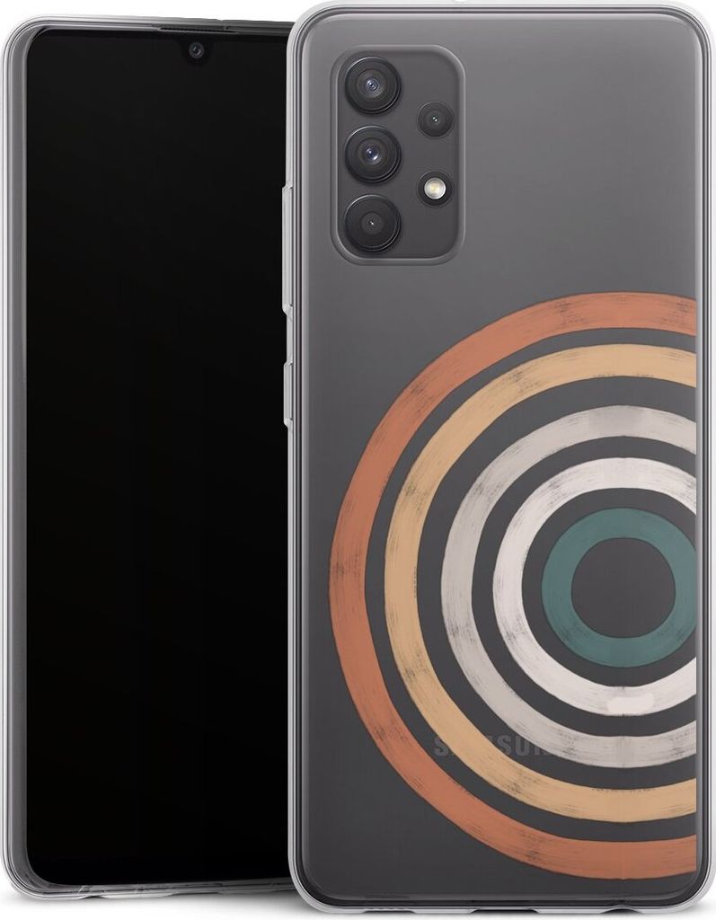 DeinDesign Handyhülle für Samsung Galaxy A32 4G Silikon Hülle Case Smartphone Schutzhülle Kreise Regenbogen Wasserfarbe