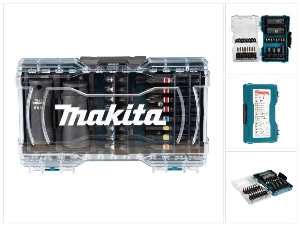 Makita Bit Set 30 teilig ( E-07060 ) Schlitz / Phillips / Pozidriv / Torx / Innensechskant