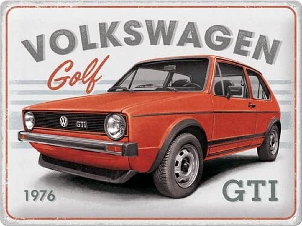 Nostalgic-Art - Blechschild 30 x 40 cm - VW Golf - GTI 1976 Produktbild 