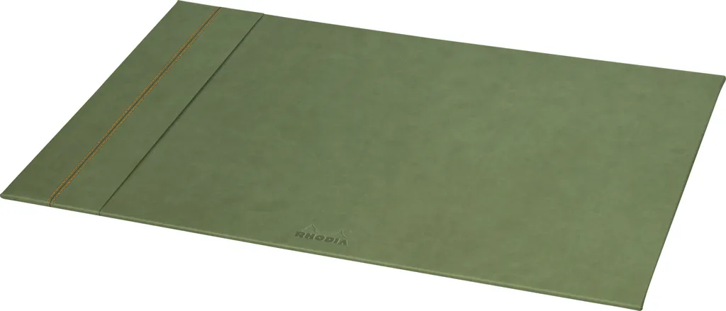 Sous-main de bureau Rhodia souple en simili cuir couleur sauge