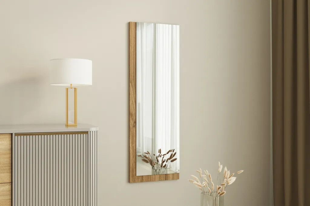 Specchio Verticale Skye Decor Lariya 40x120 cm Design Noce/Bianco