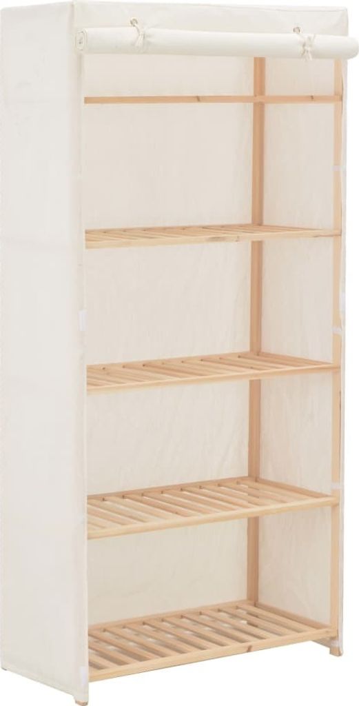 Kleiderschrank Weiß 79 x 40 x 170 cm Stoff