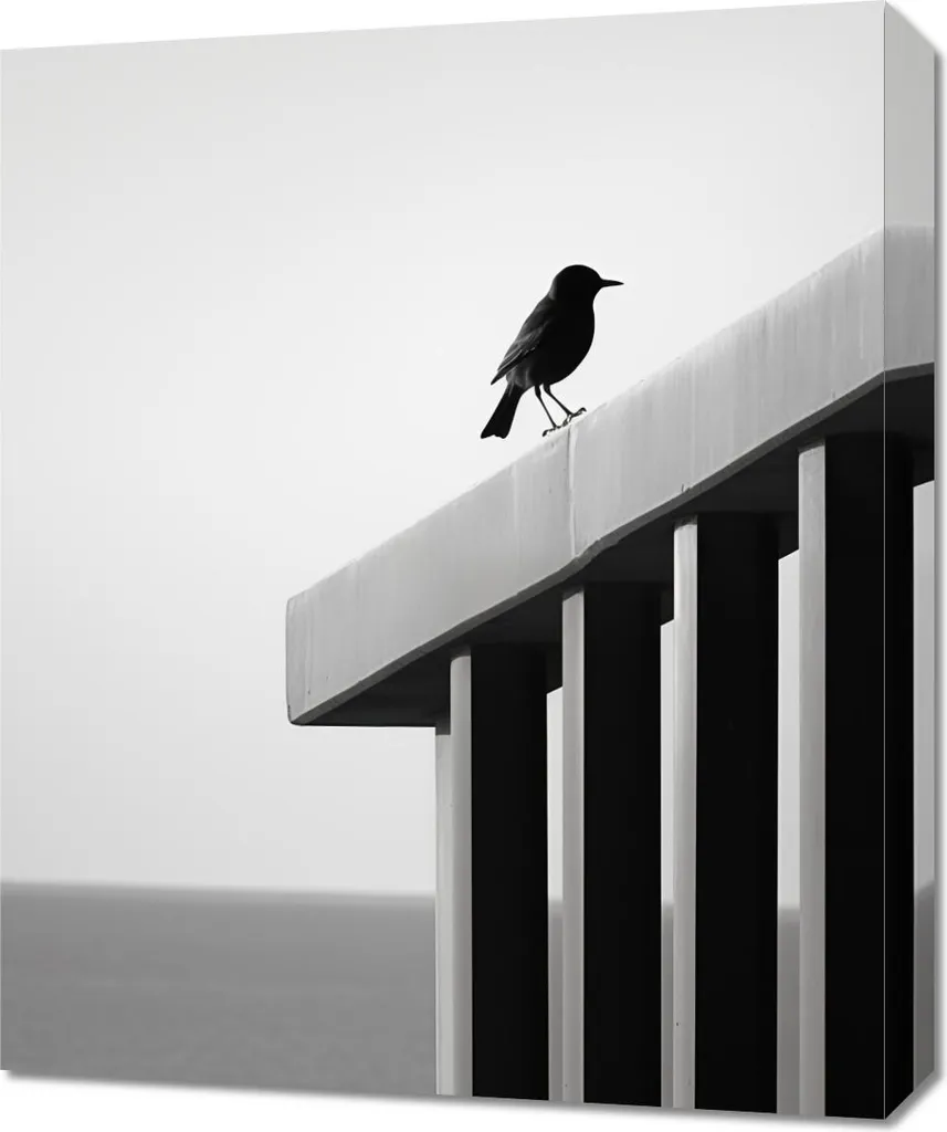 Cadre déco Abîme solitaire 50x60 cm - Idéal pour salon ou bureau zen