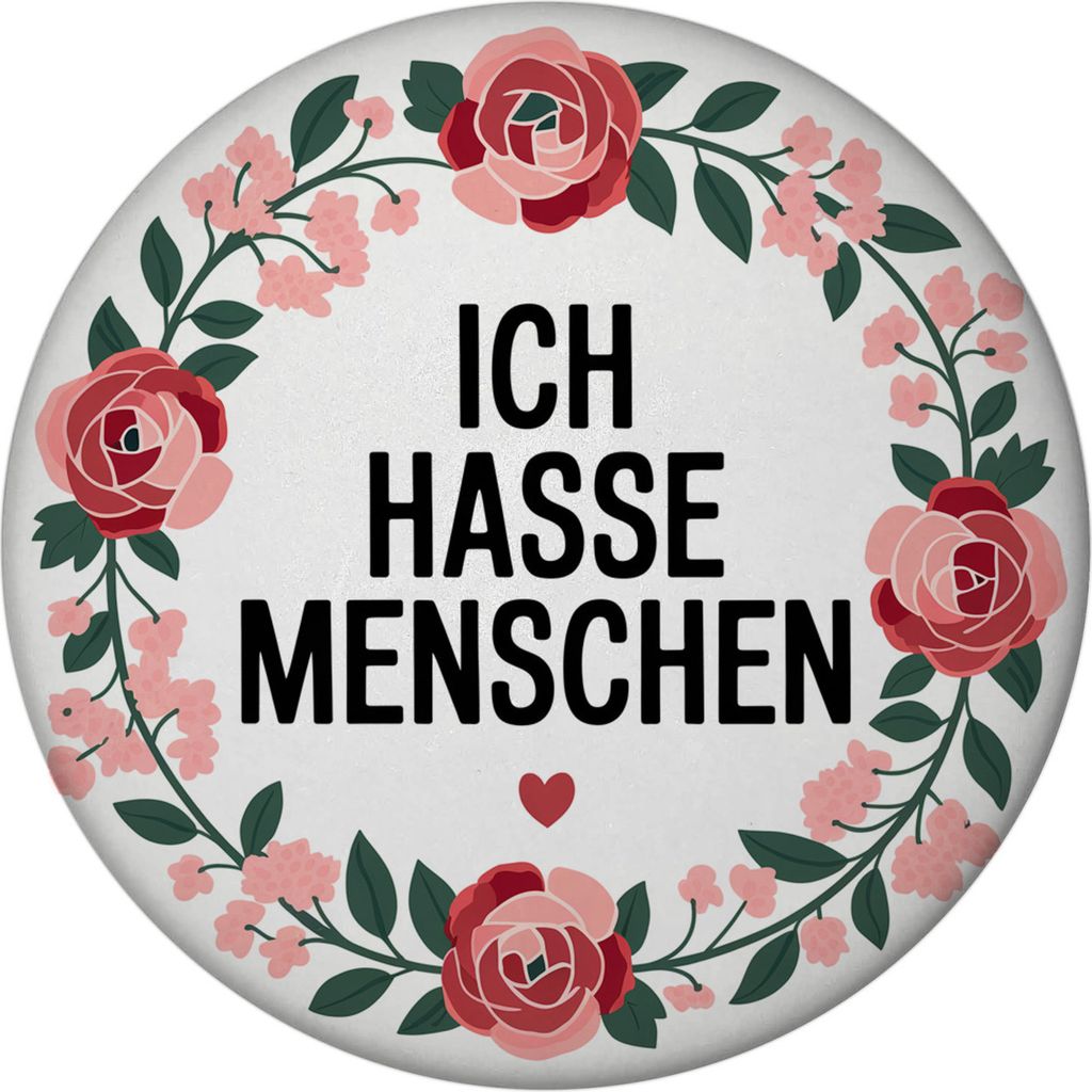 Ich hasse Menschen Blumensprache Magnet mit Flaschenöffner Produktbild 