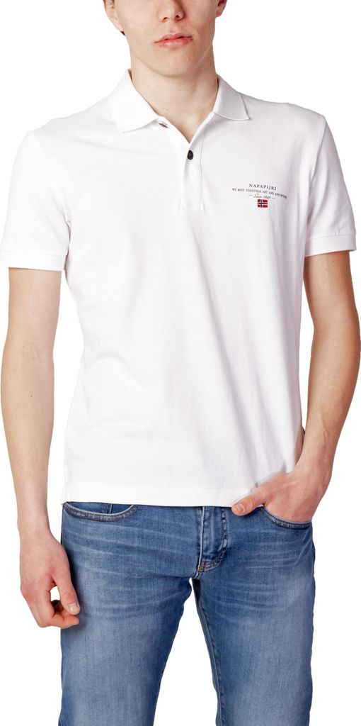 NAPAPIJRI Polo Uomo Cotone Bianco GR77894 - Taglia: 3XL Immagine del prodotto 