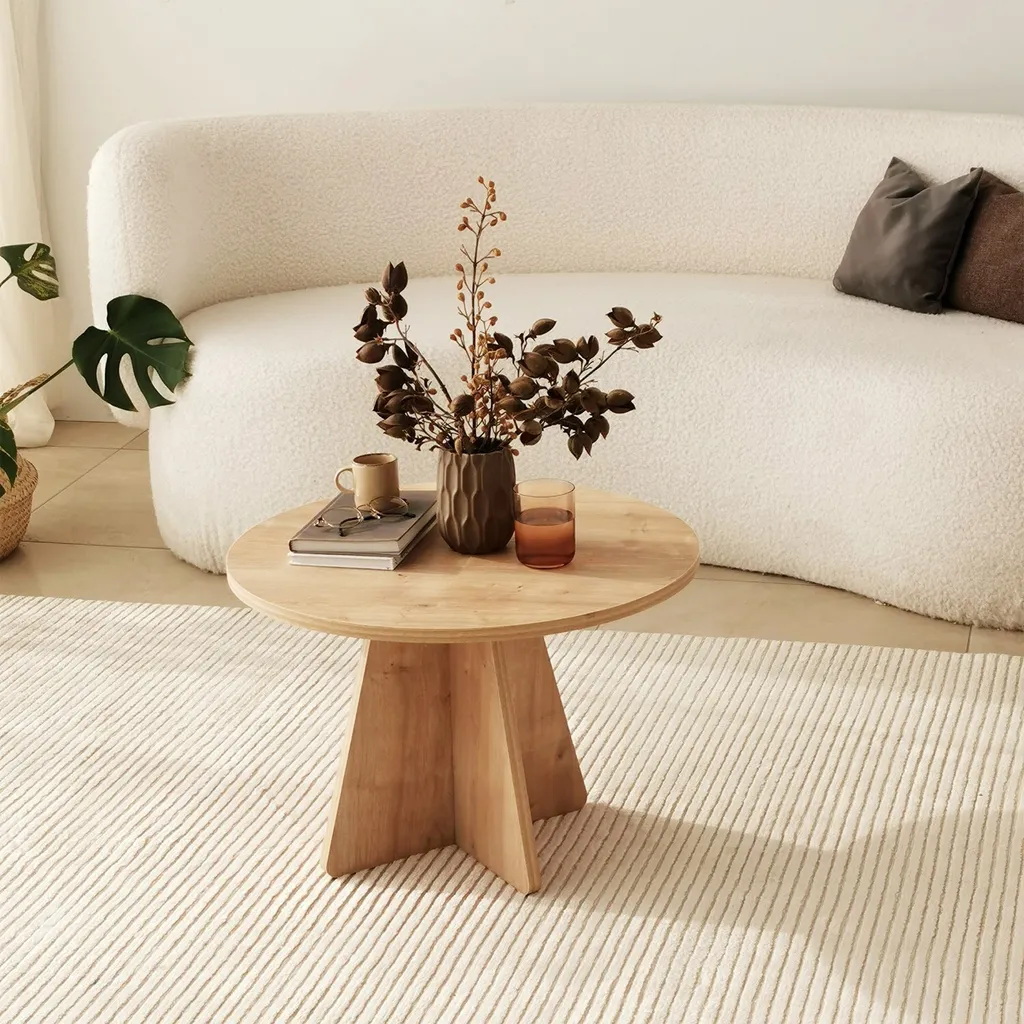 Skye Decor Table Basse Mushroom Sapphire Oak - Design Chêne 60x40x60cm